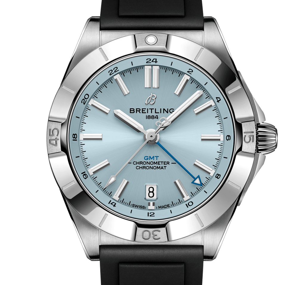 Breitling Chronomat Automatic GMT 40 Watch with Ice Blue Dial