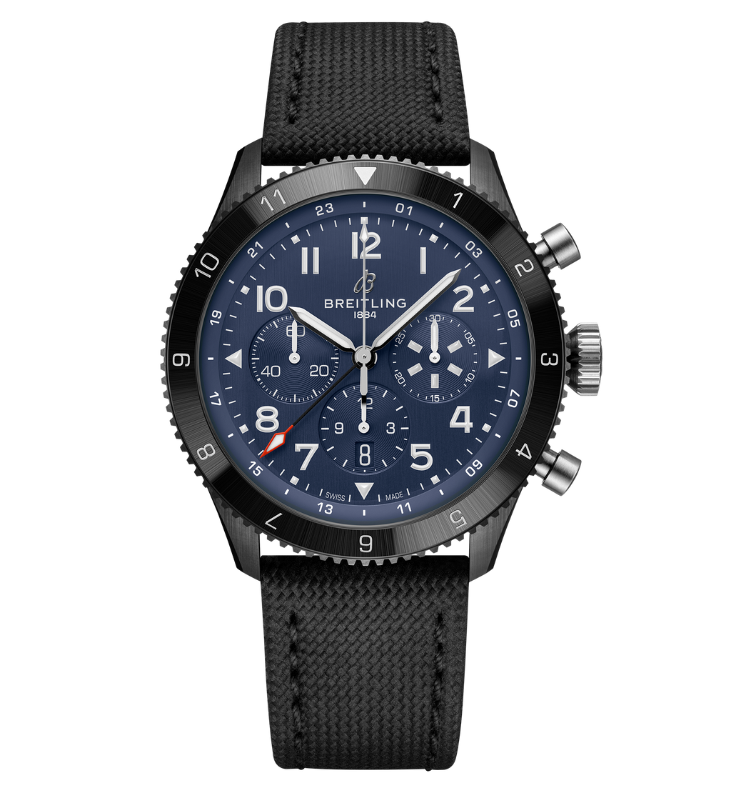 Breitling Super AVI B04 Chronograph GMT 46 Tribute To Vought F4U Corsair with Black Strap