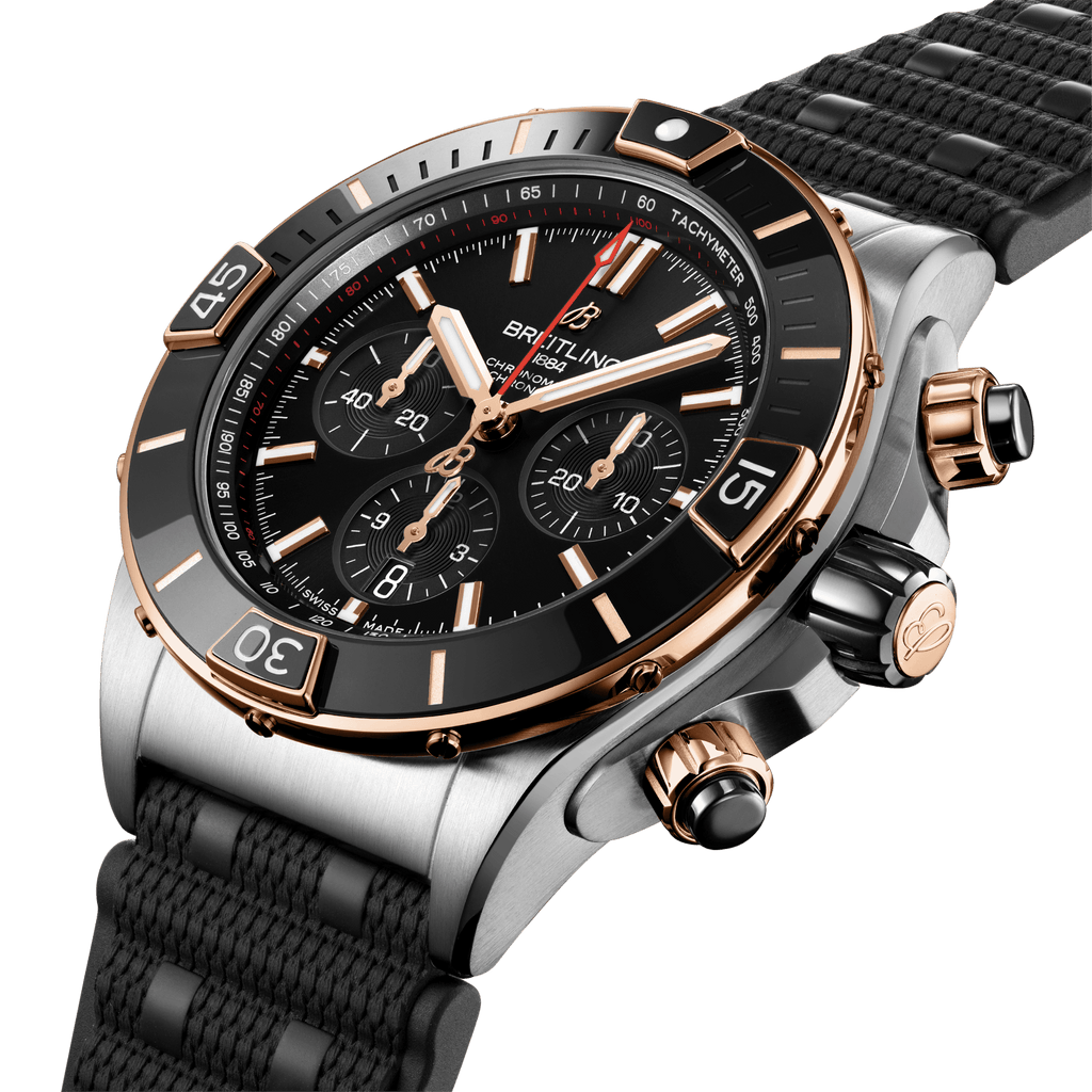 Breitling Super Chronomat B01 44 Watch with Rouleaux Rubber Strap