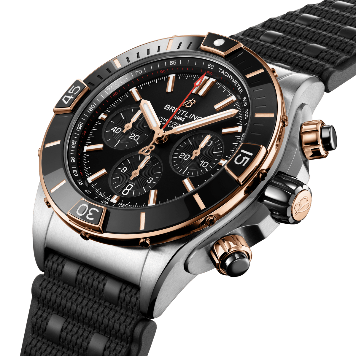 Breitling Super Chronomat B01 44 Watch with Rouleaux Rubber Strap