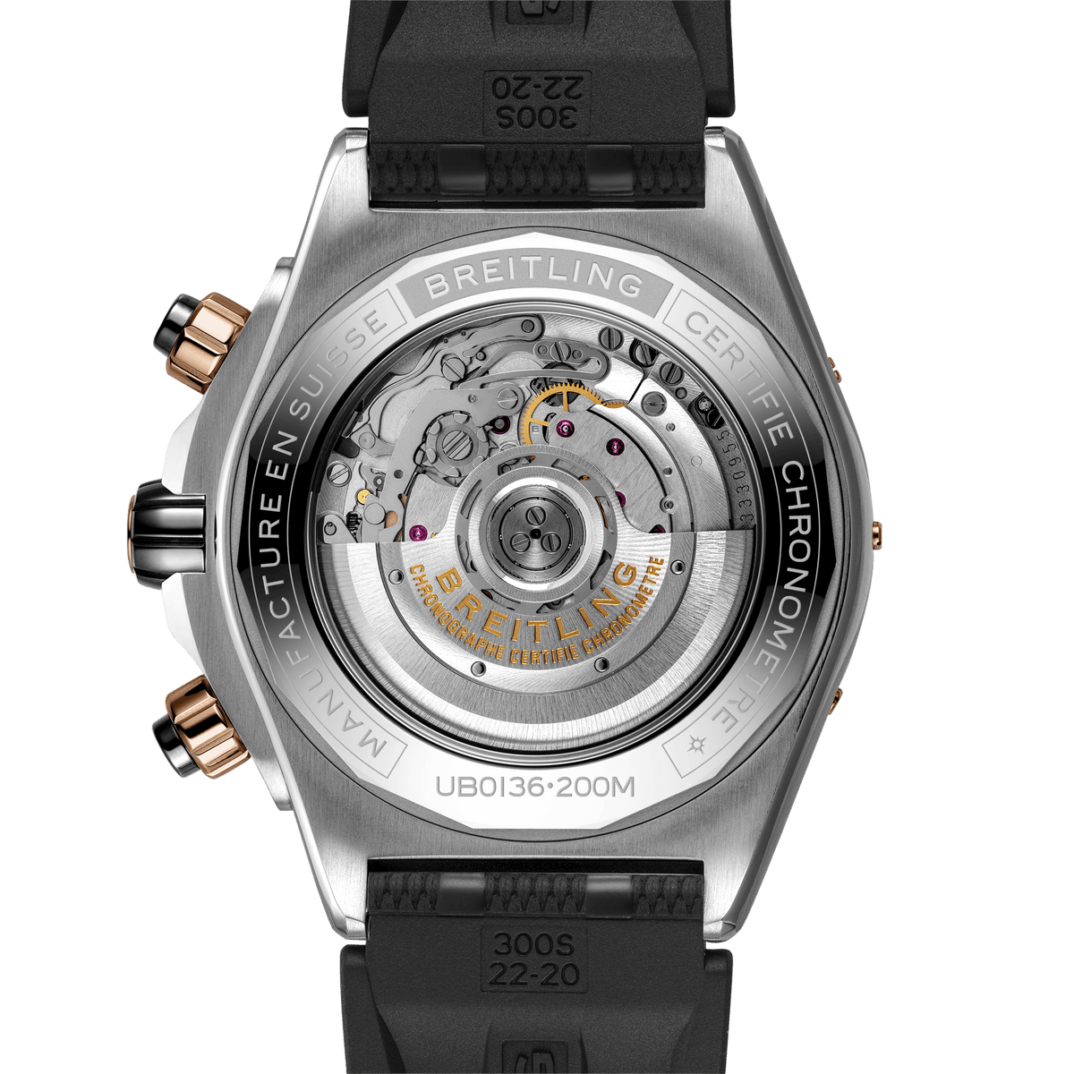 Breitling Super Chronomat B01 44 Watch with Rouleaux Rubber Strap