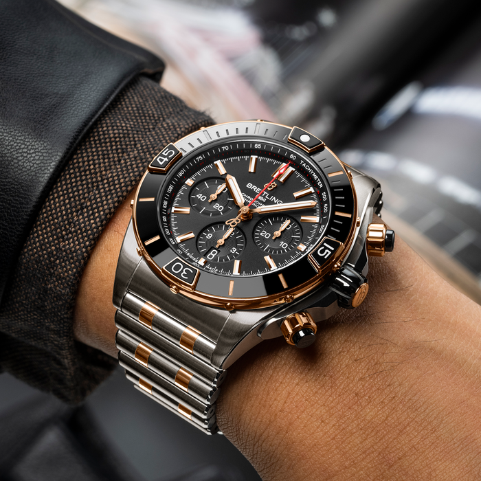 Breitling Super Chronomat B01 44 Watch with Black Dial