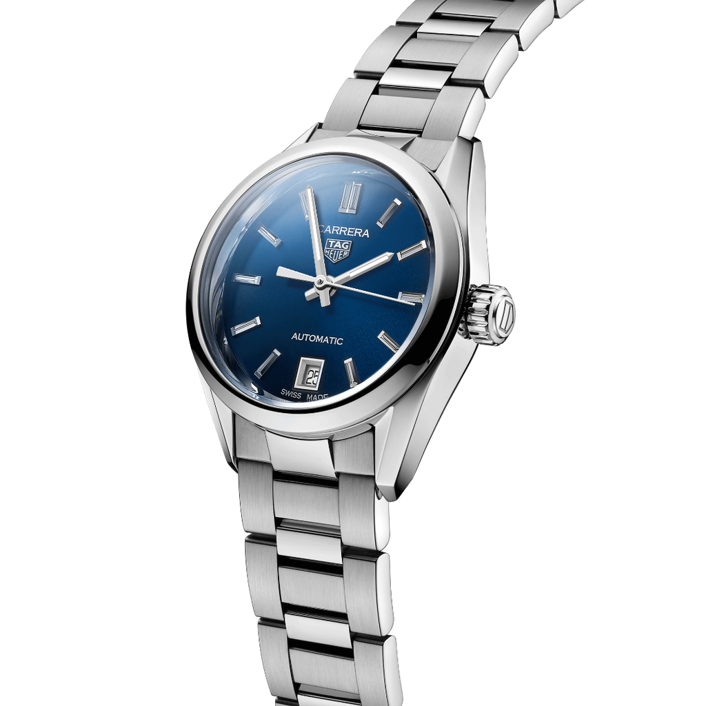 TAG Heuer Carrera Calibre 9 Automatic Ladies' Blue Steel Watch, 29mm