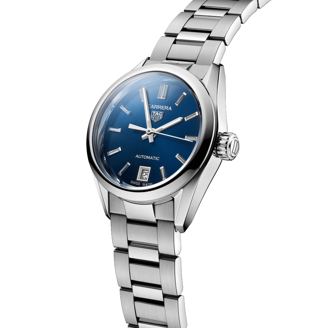 TAG Heuer Carrera Calibre 9 Automatic Ladies' Blue Steel Watch, 29mm