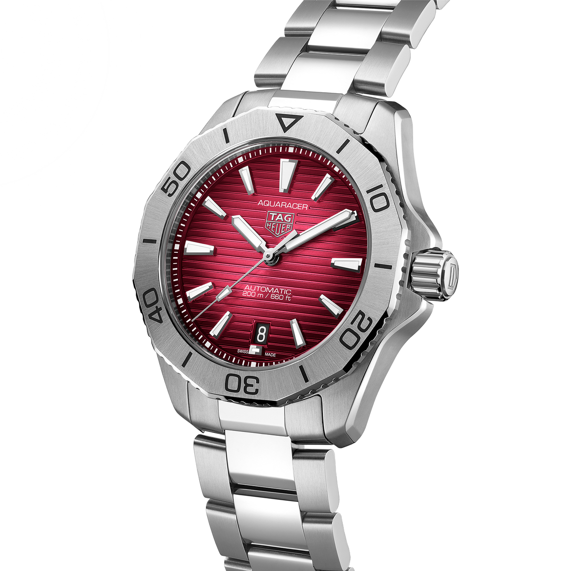 TAG Heuer Aquaracer Professional 200 Watch with Red Dial