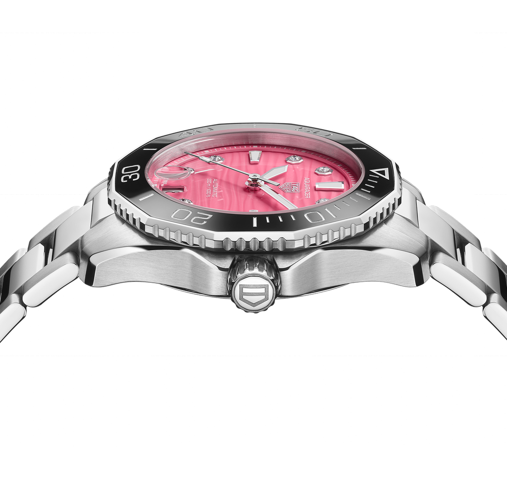 TAG Heuer Aquaracer Professional 300 Watch with a Pink Dial