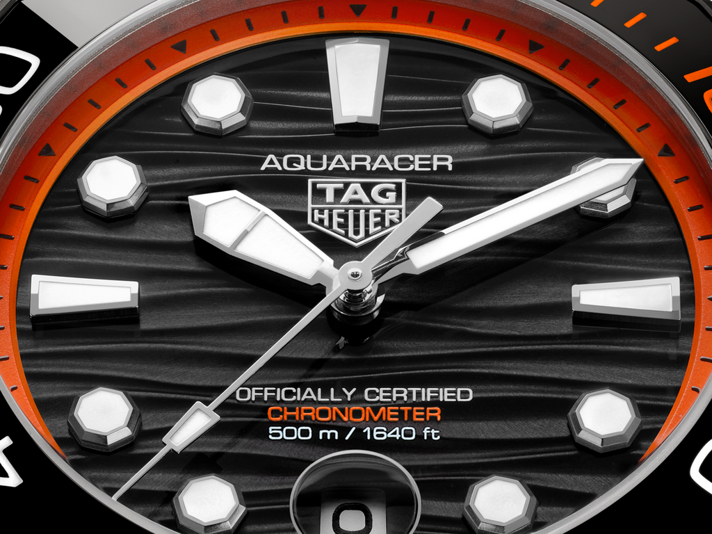 TAG Heuer Aquaracer Professional 500 Date Watch with Black Lacquered Dial, Limited Edition