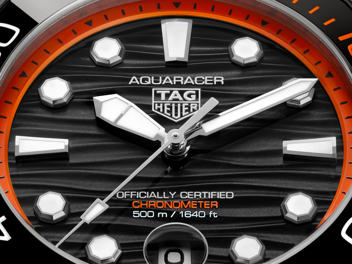 TAG Heuer Aquaracer Professional 500 Date Watch with Black Lacquered Dial, Limited Edition