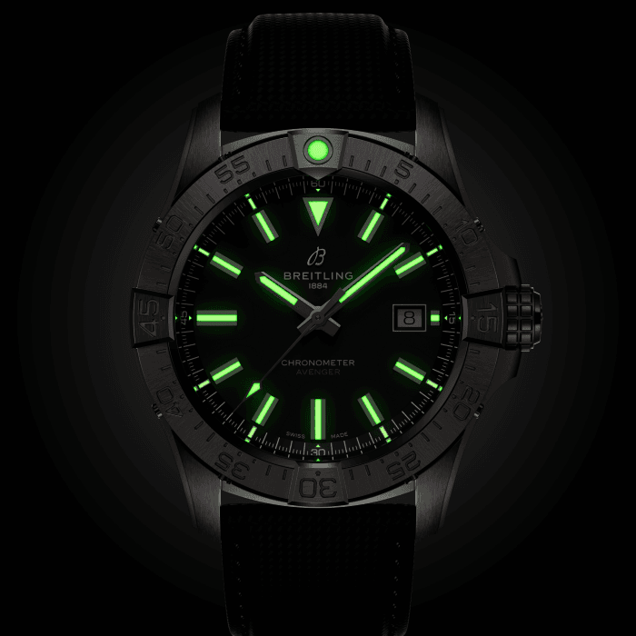 Breitling Avenger Automatic 42mm Watch with Black Strap