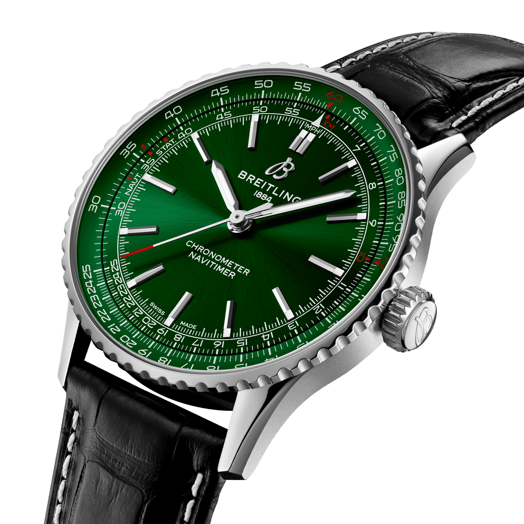 Breitling Navitimer Automatic 41 Watch with Black Leather Strap
