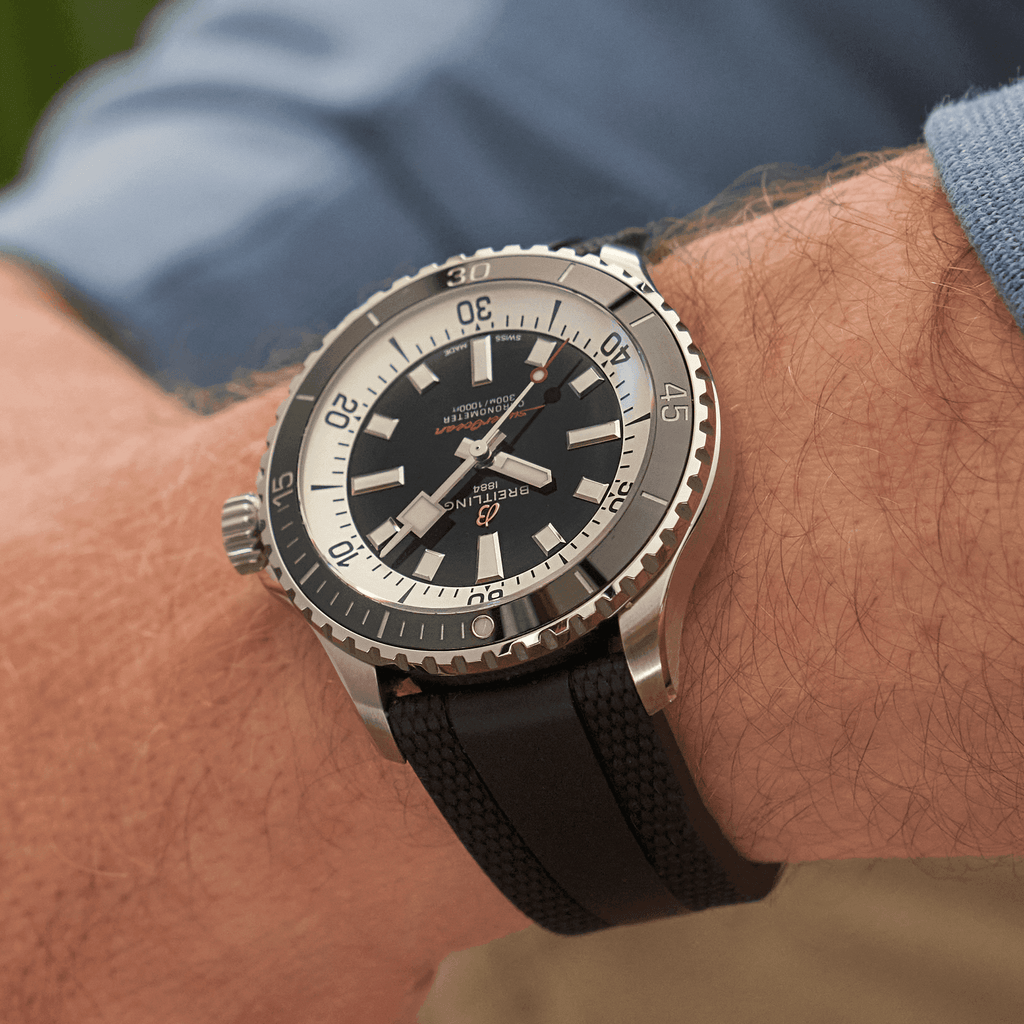 Breitling Superocean Black Rubber Watch, 42mm