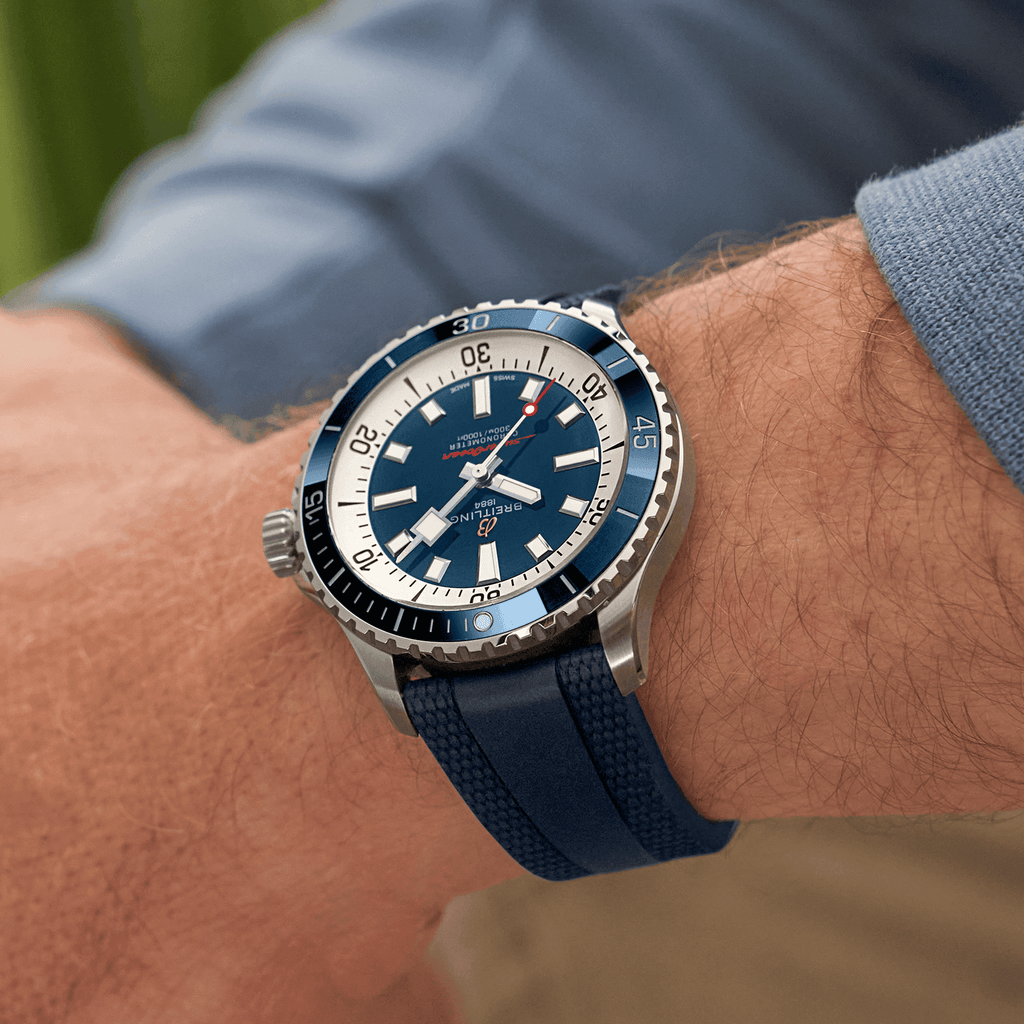 Breitling Superocean Blue on Rubber Watch, 42mm