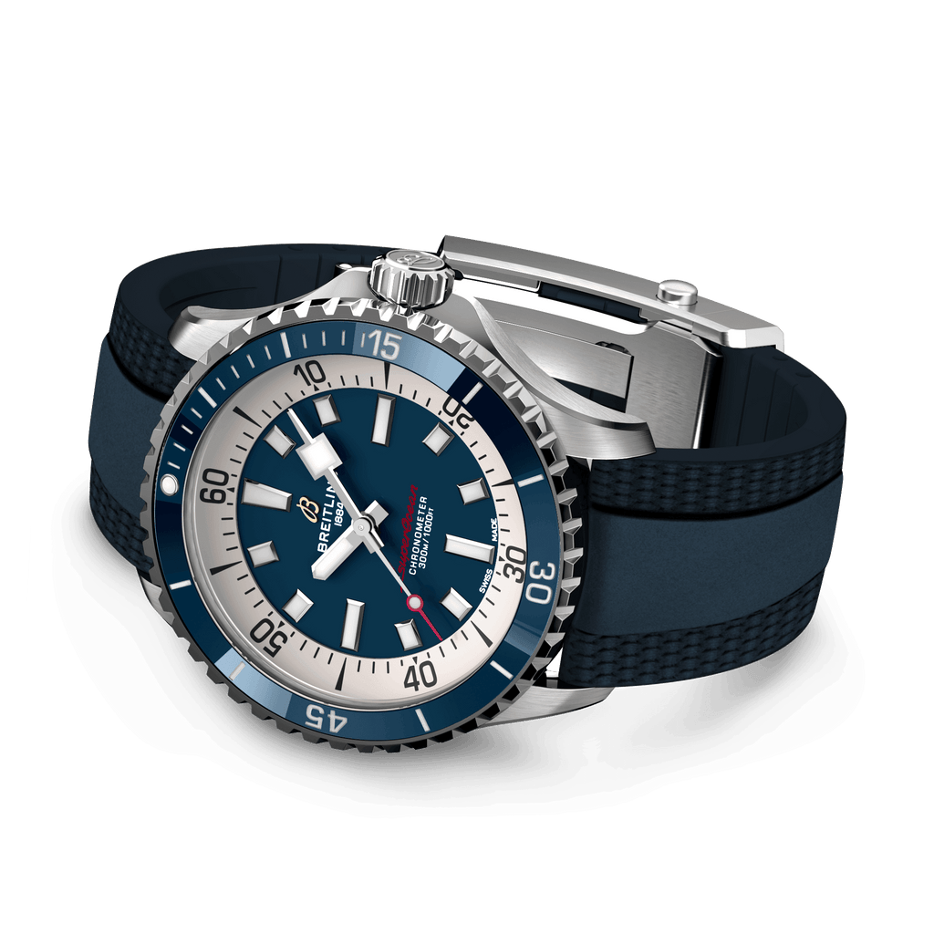 Breitling Superocean Blue on Rubber Watch, 42mm