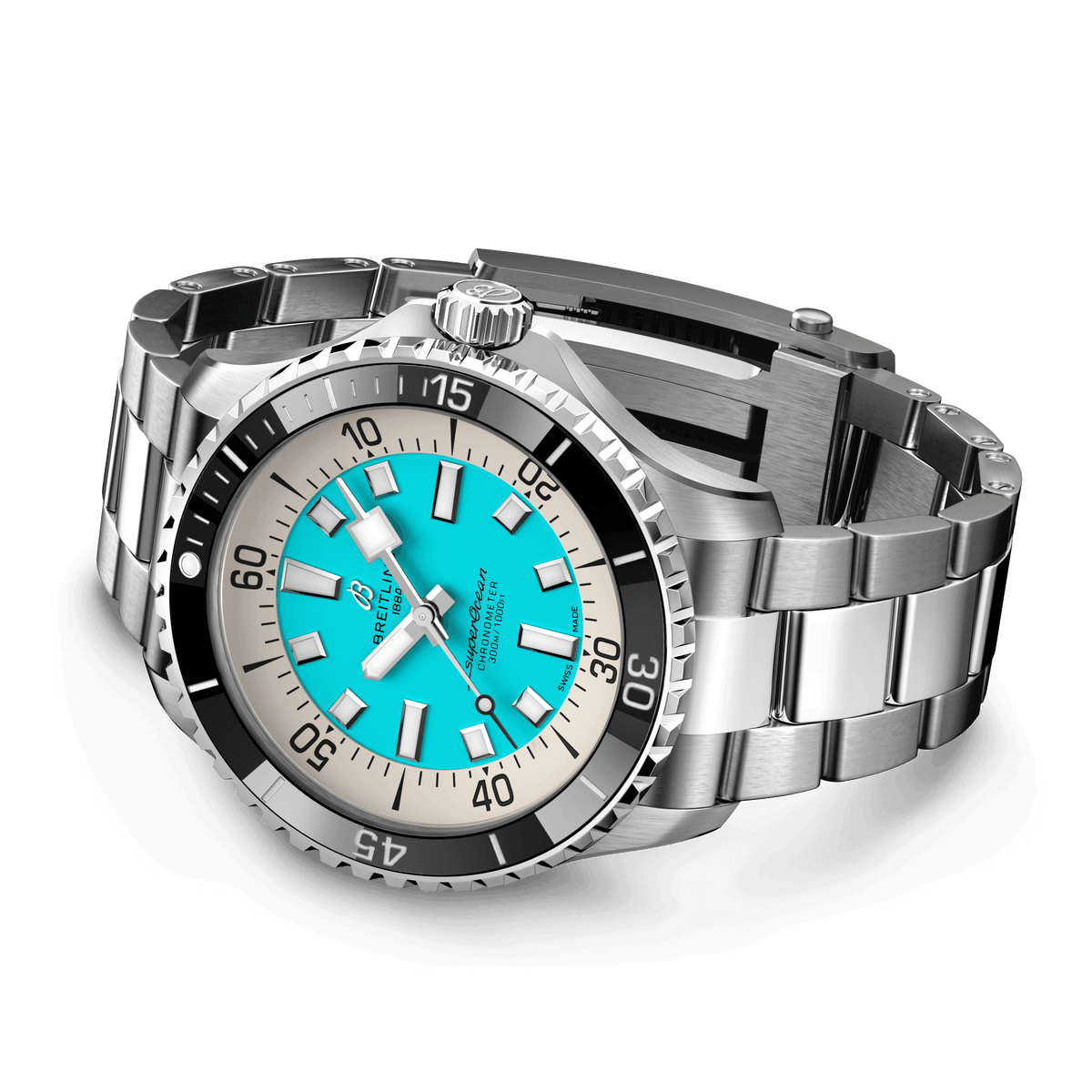 Breitling Superocean Turquoise Watch, 44mm
