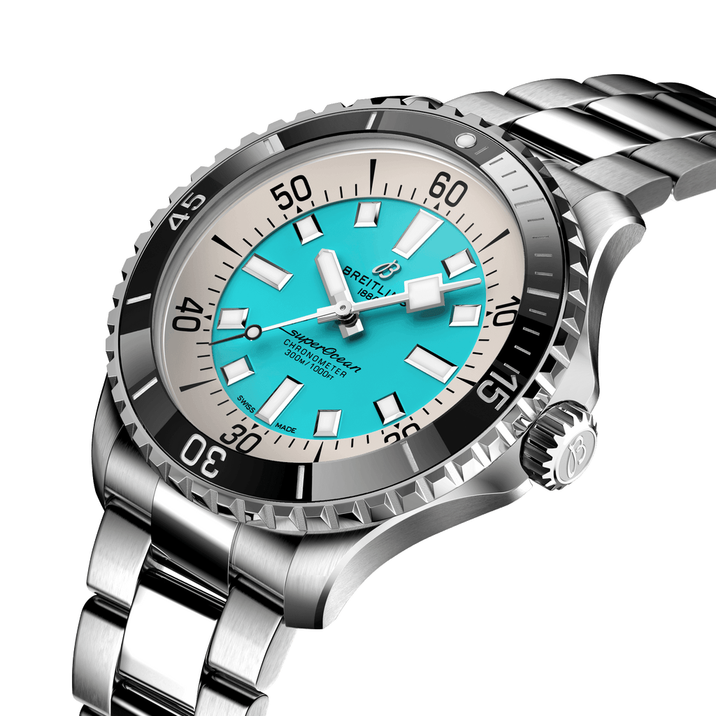 Breitling Superocean Turquoise Watch, 44mm