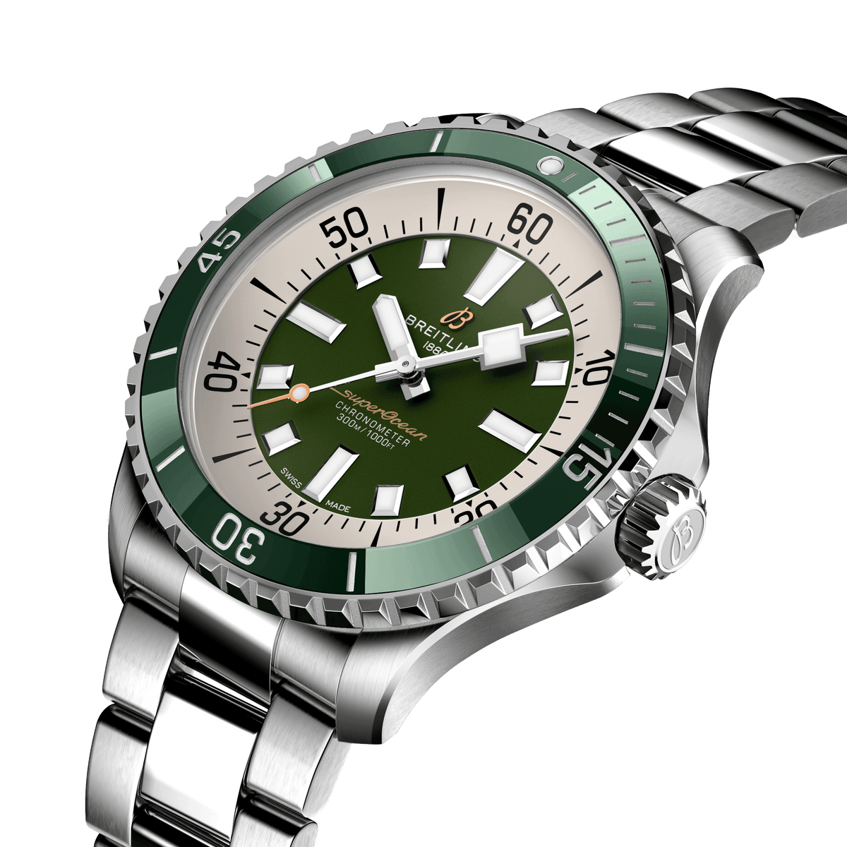 Breitling Superocean Green Watch, 44mm