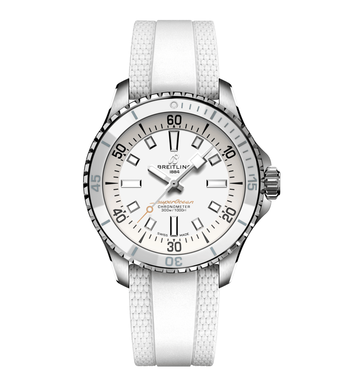 Breitling Superocean White on Rubber Watch, 36mm