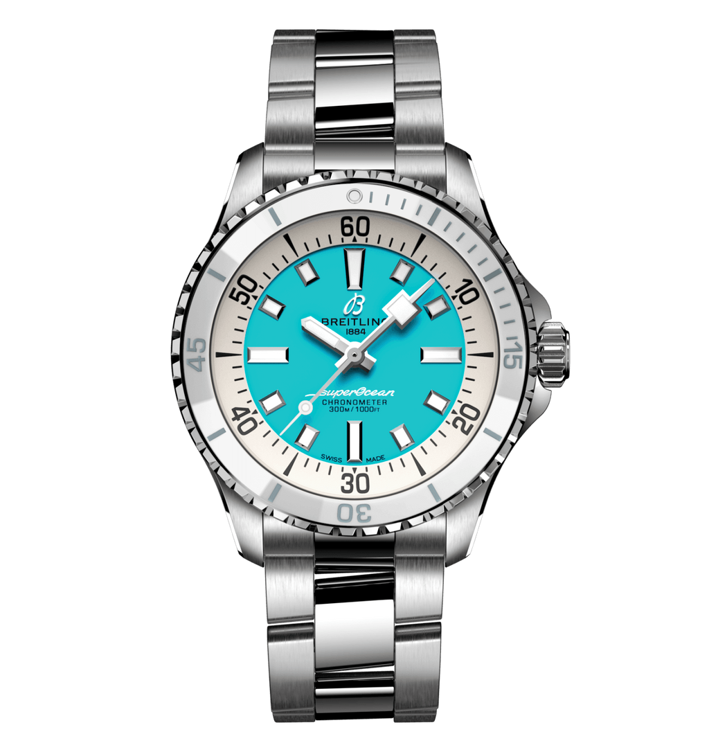 Breitling Superocean Turquoise Watch, 36mm