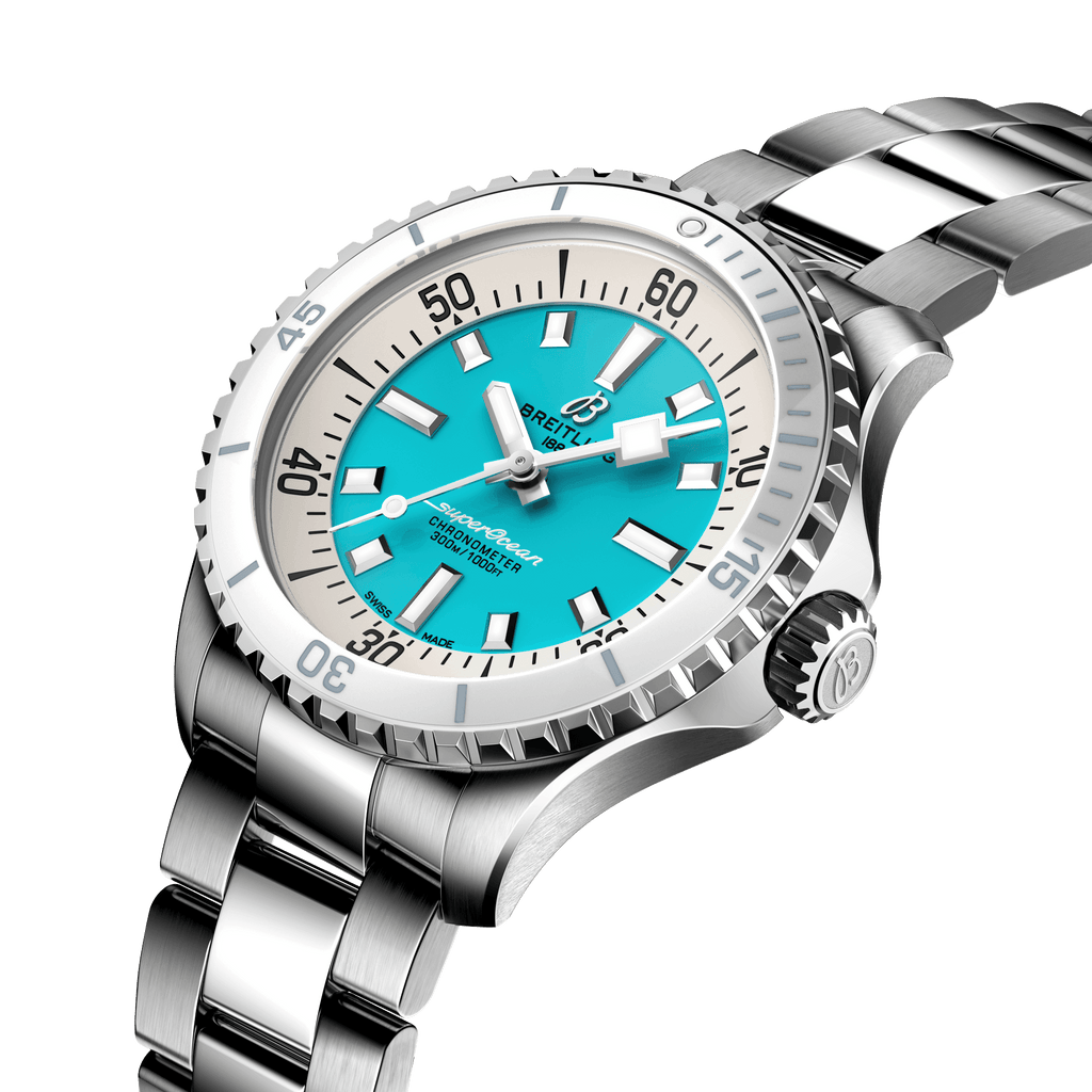 Breitling Superocean Turquoise Watch, 36mm