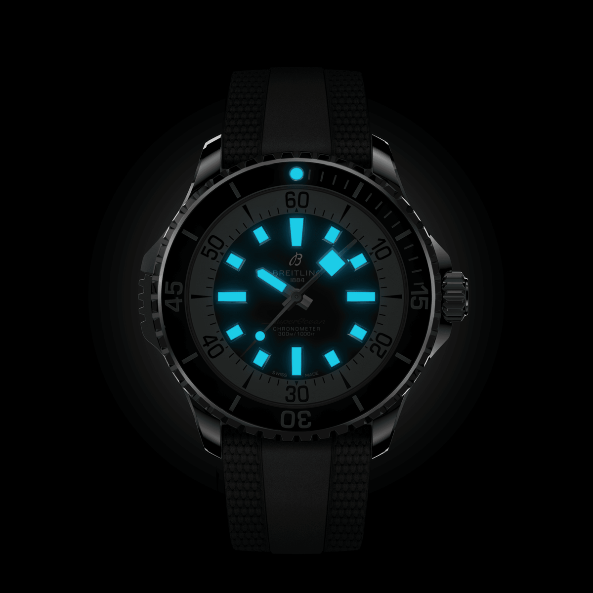 Breitling Superocean Black on Rubber, 46mm