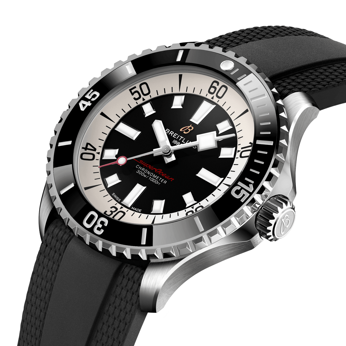 Breitling Superocean Black on Rubber, 46mm