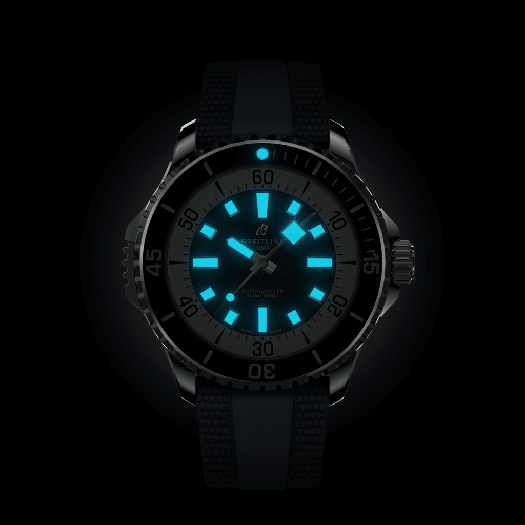 Breitling Superocean Blue on Rubber Watch, 46mm