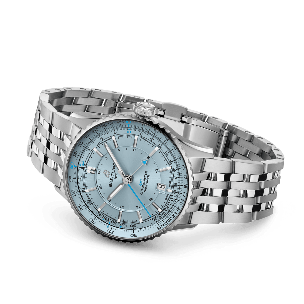 Breitling Navitimer Automatic GMT 41 Watch with Ice Blue Dial