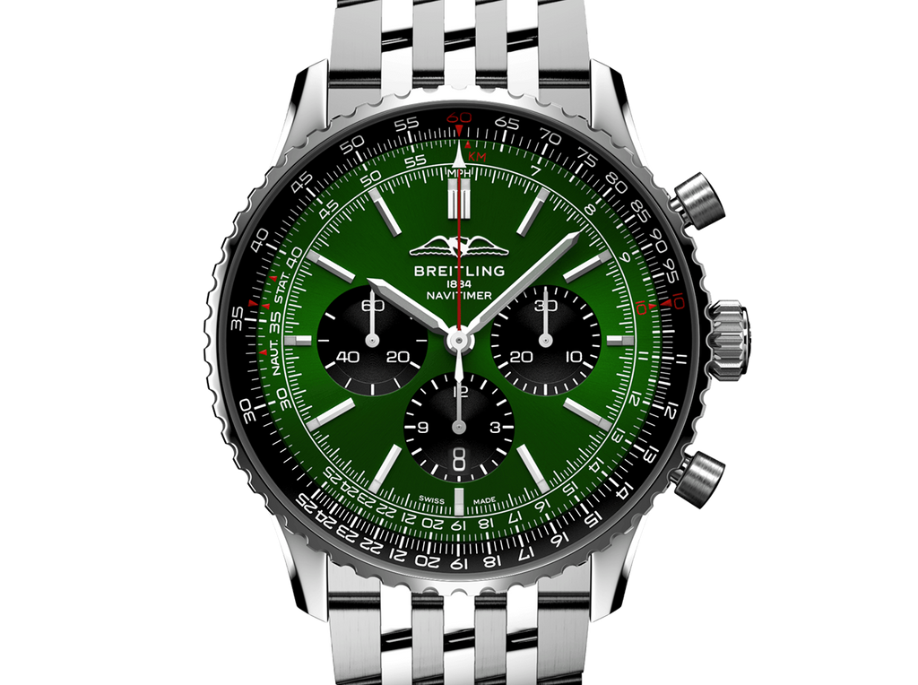 Breitling Navitimer B01 Watch with Green Dial, 46mm