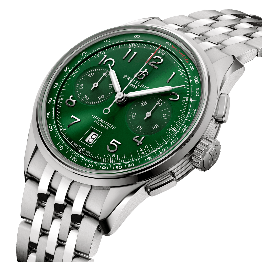Breitling Premier B01 Chronograph 42mm Watch with Green Dial