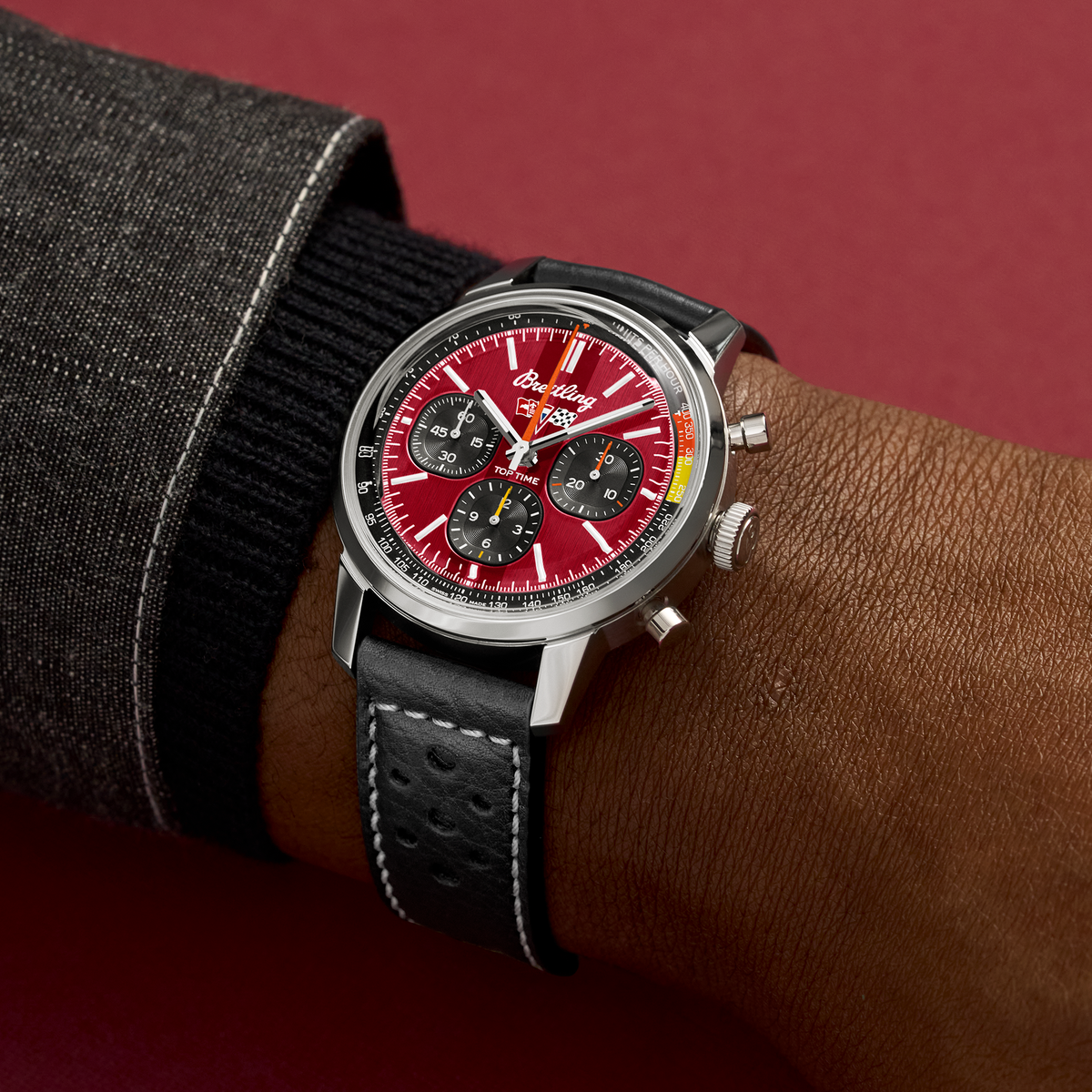 Breitling Top Time B01 Chevrolet Corvette 41mm Watch with Red Dial