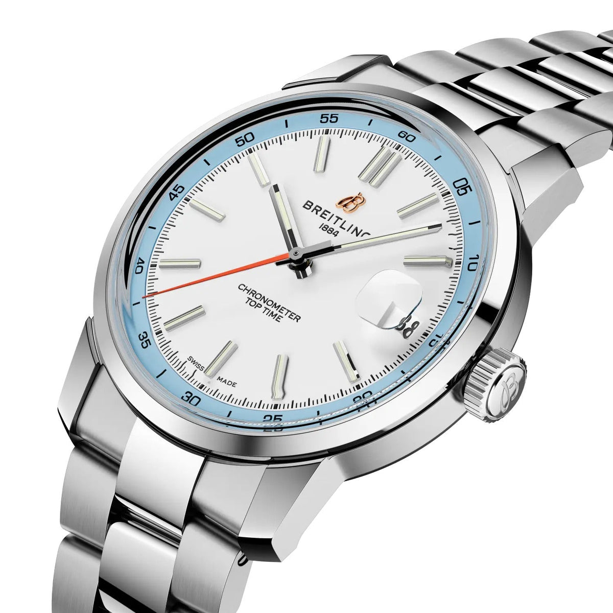 Breitling Top Time B31 38mm Watch with Stainless Steel Bracelet