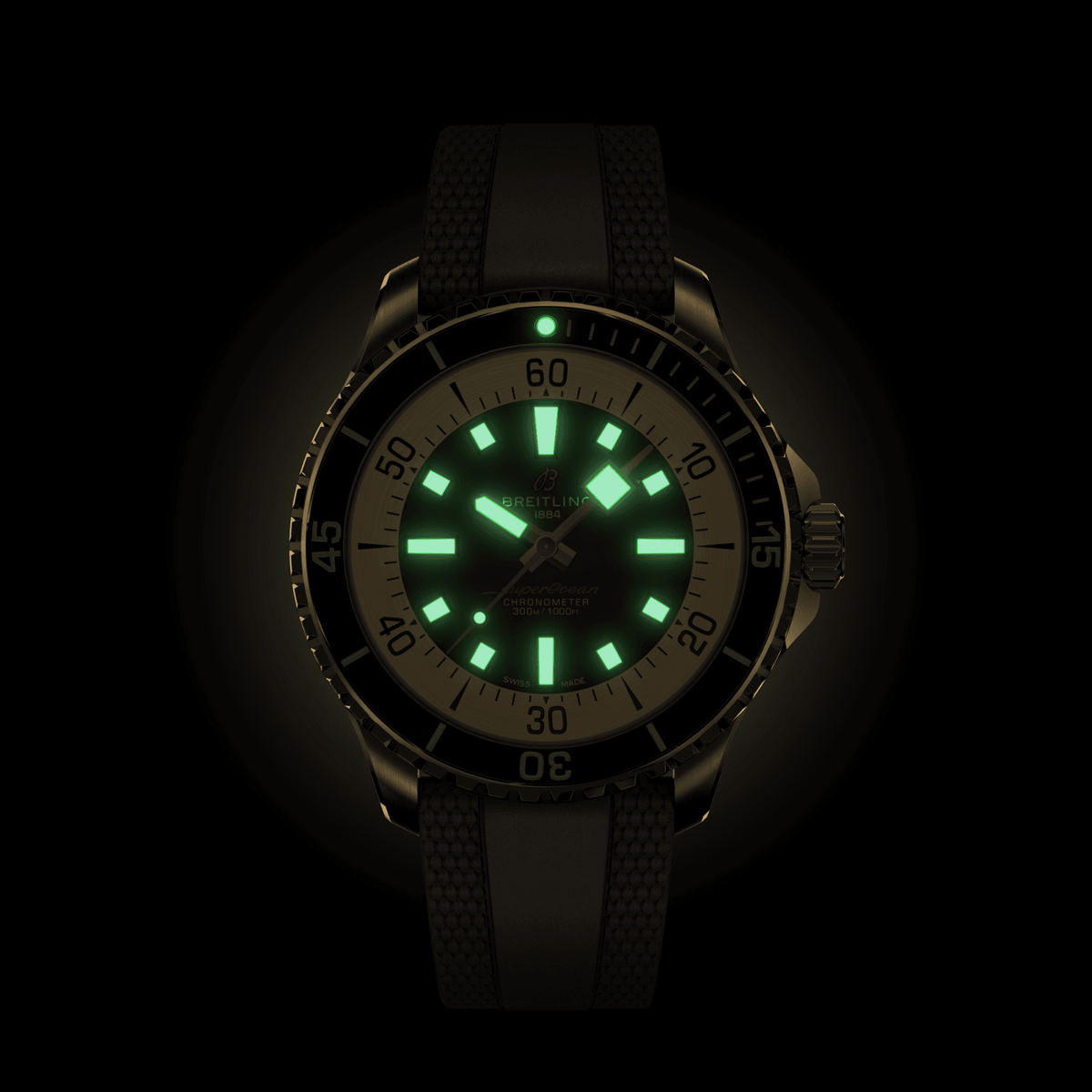 Breitling Superocean Bronze On Rubber Watch, 44mm