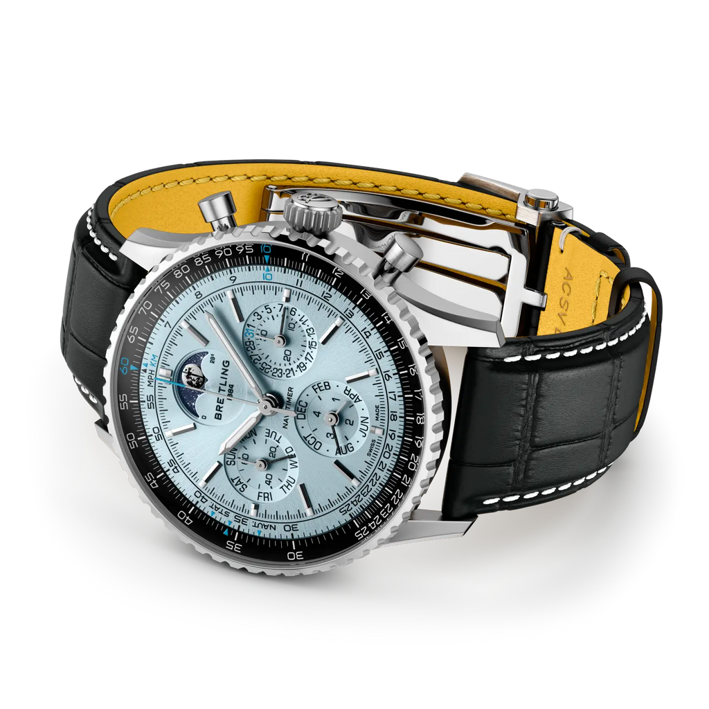 Breitling Navitimer B19 Chronograph 43 Perpetual Calendar Watch with Leather Strap