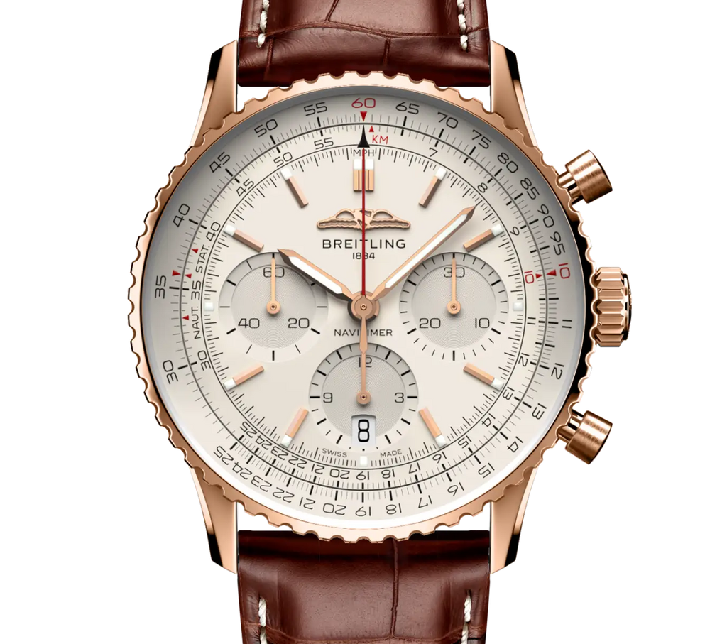 Breitling Navitimer B01 Chronograph 41 Watch with Leather Strap