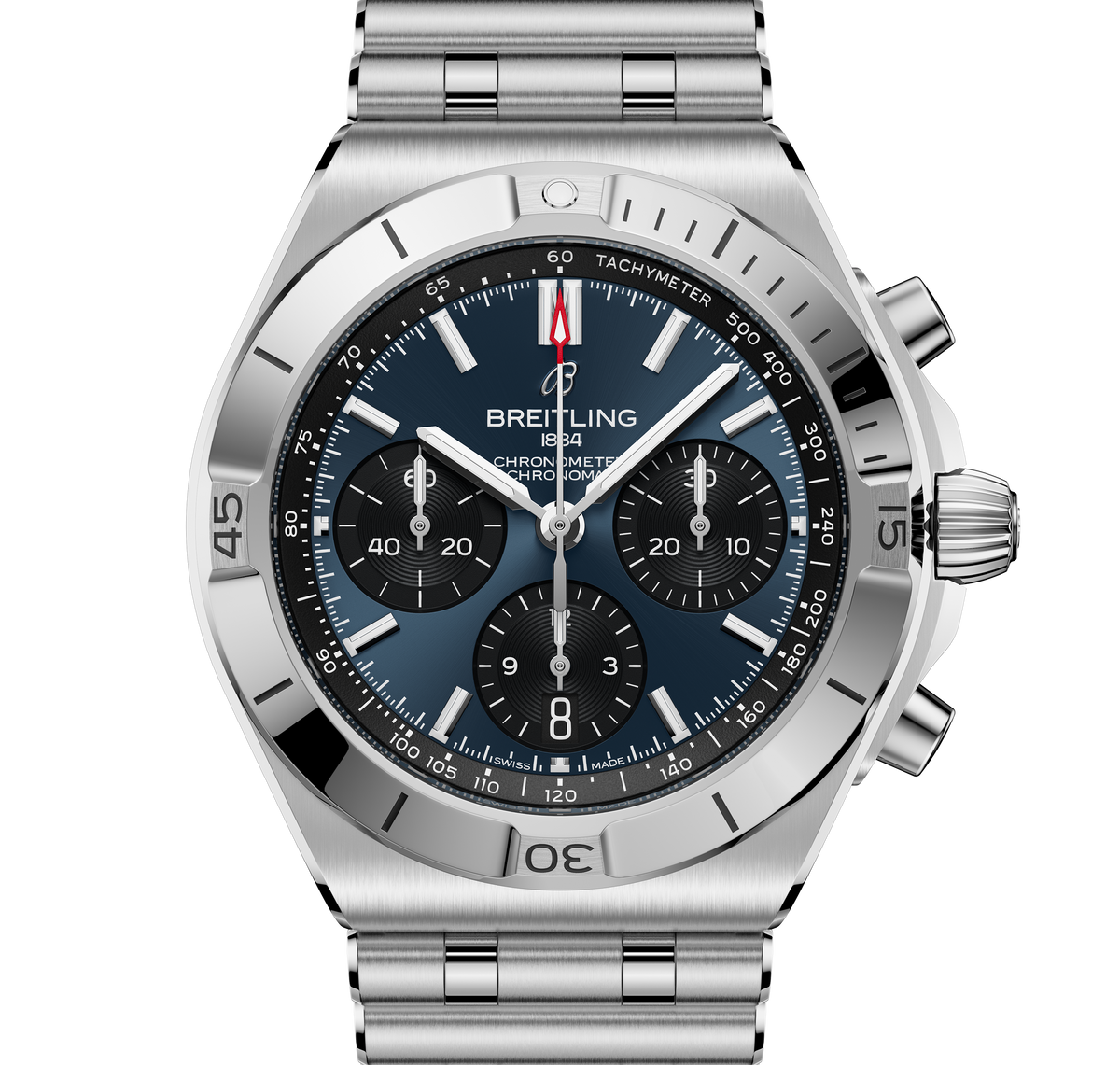 Breitling Chronomat B01 Chronograph 42 Watch with Blue Panda Dial