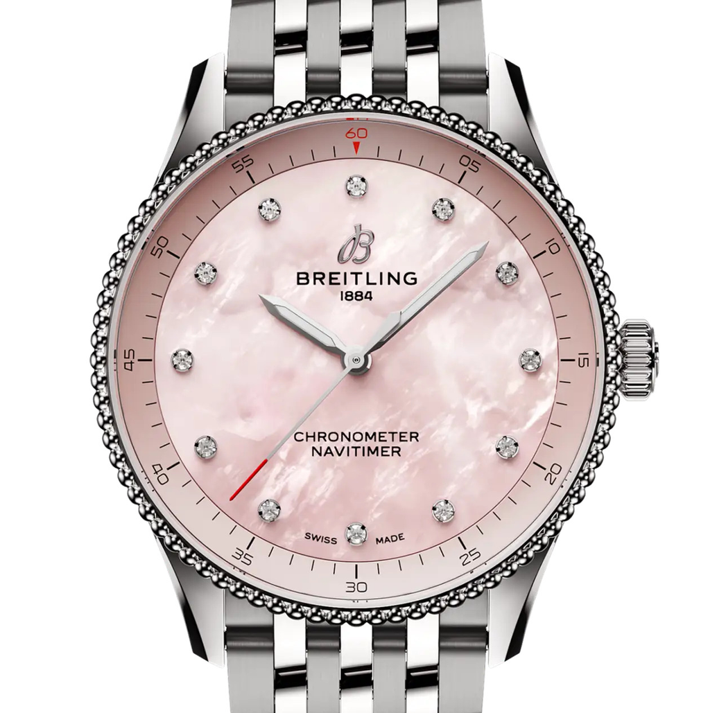 Breitling Navitimer 32 Watch with Pink Dial