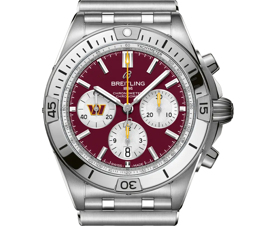 Breitling Chronomat B01 42 NFL Washington Commanders Edition with Stainless Steel Bracelet