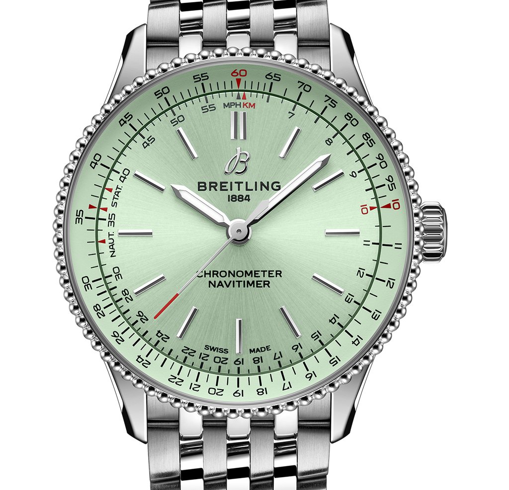 Breitling Navitimer Automatic 36mm Watch with Mint Green Dial