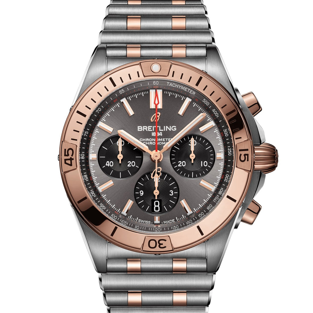 Breitling Chronomat B01 Chronograph 42 Steel & 18K Red Gold with Anthracite Dial