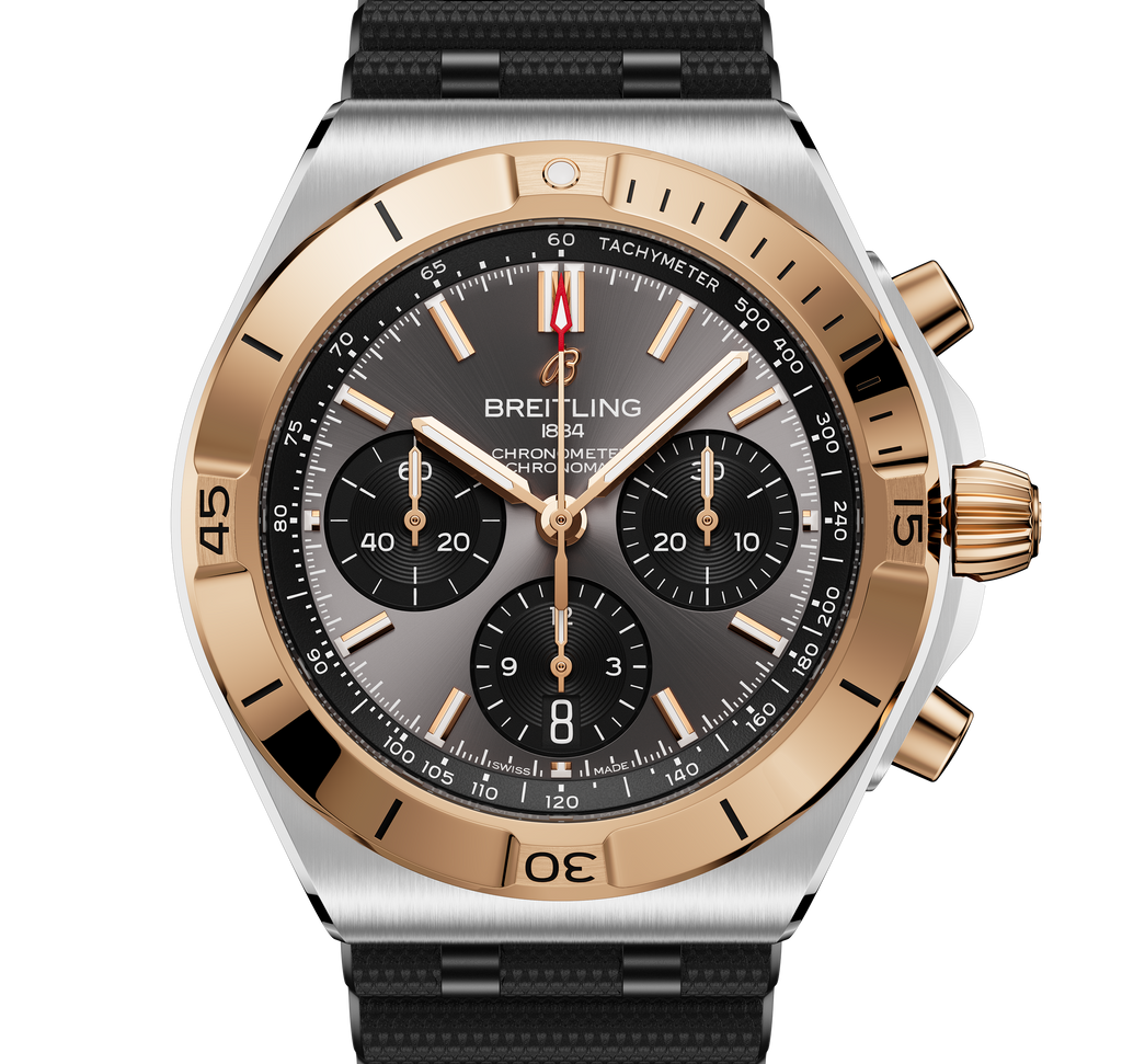 Breitling Chronomat B01 Chronograph 42 Watch with Gray Panda Dial