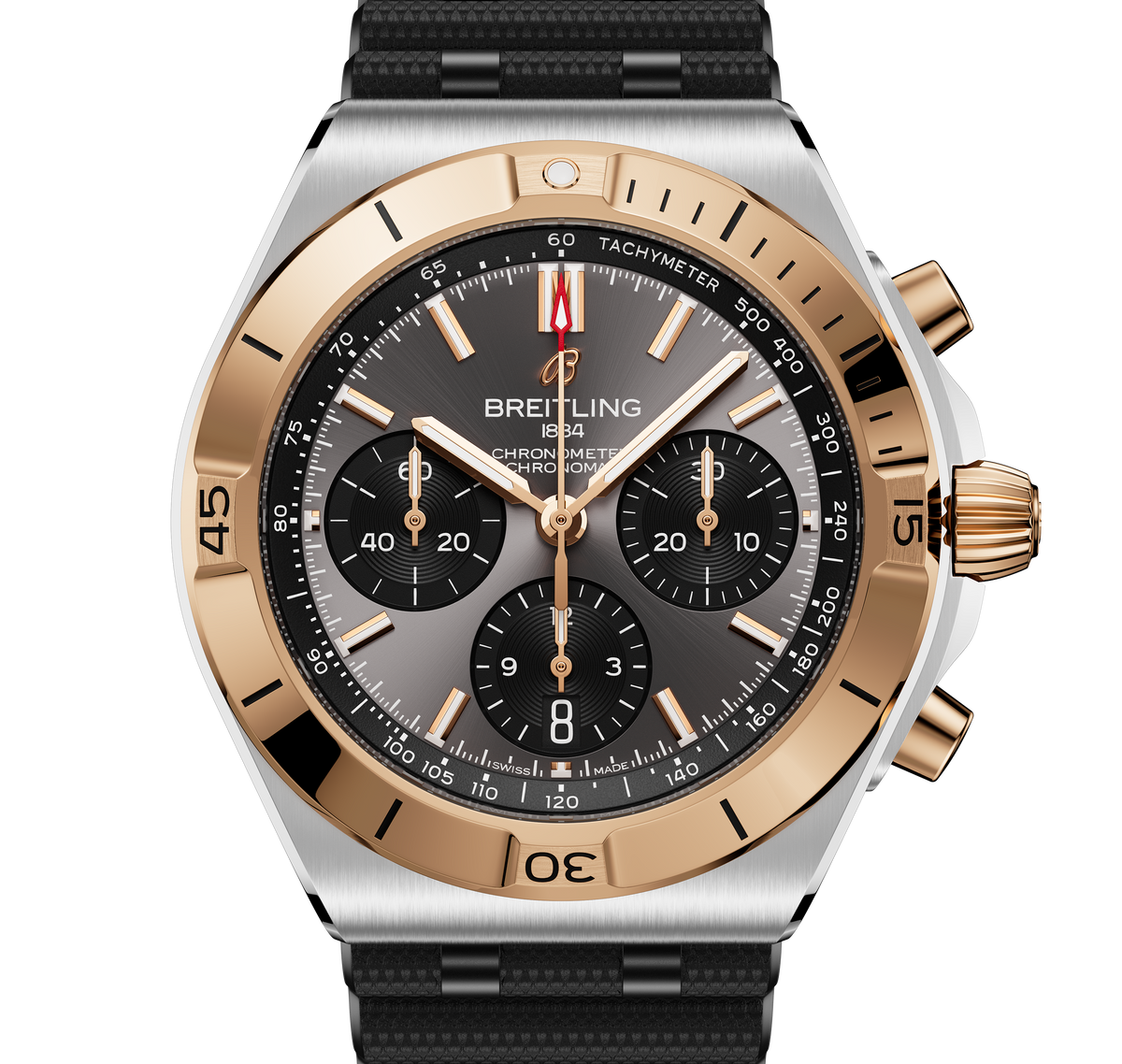Breitling Chronomat B01 Chronograph 42 Watch with Gray Panda Dial