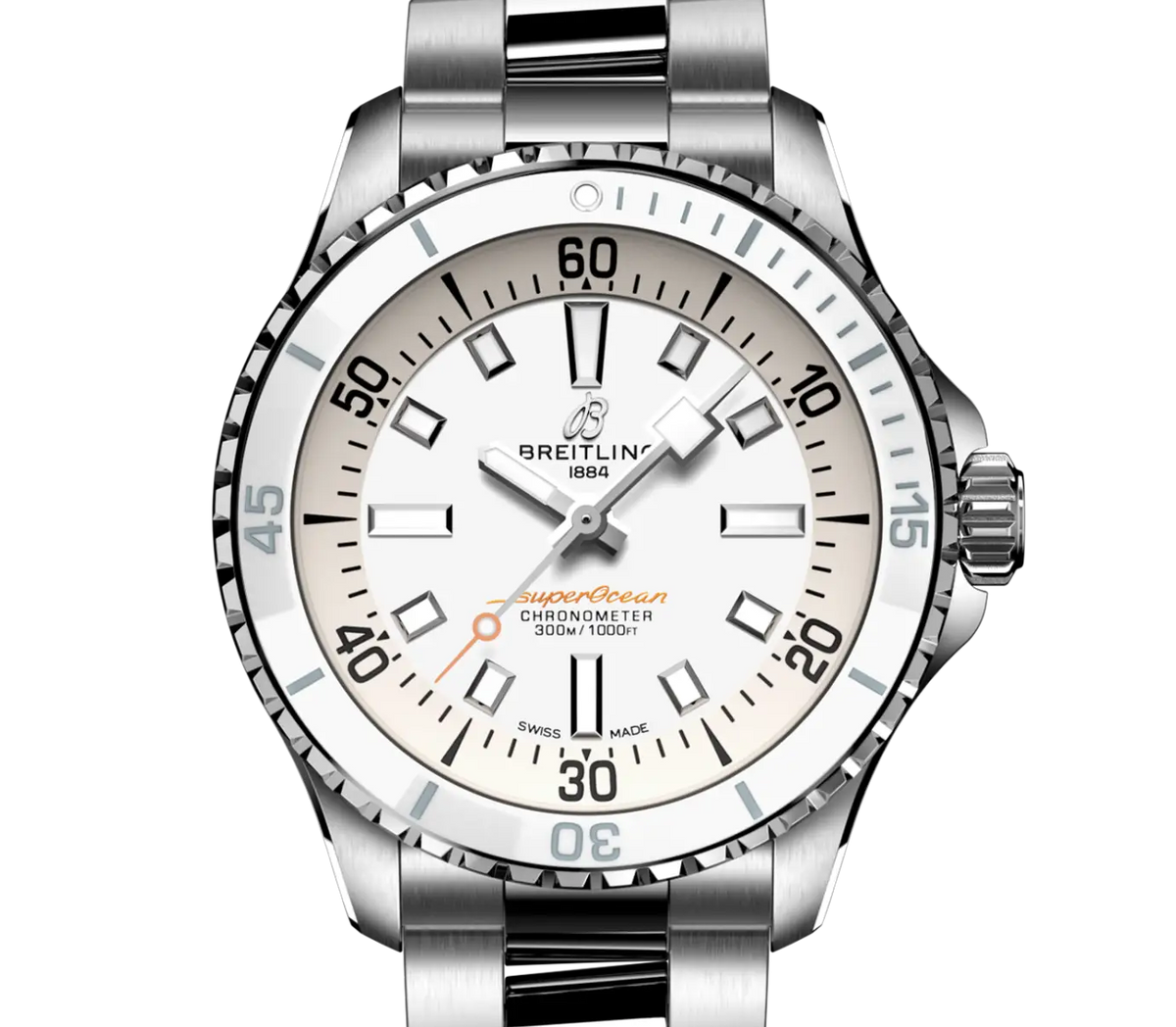 Breitling Superocean Automatic 36 Watch with White Dial