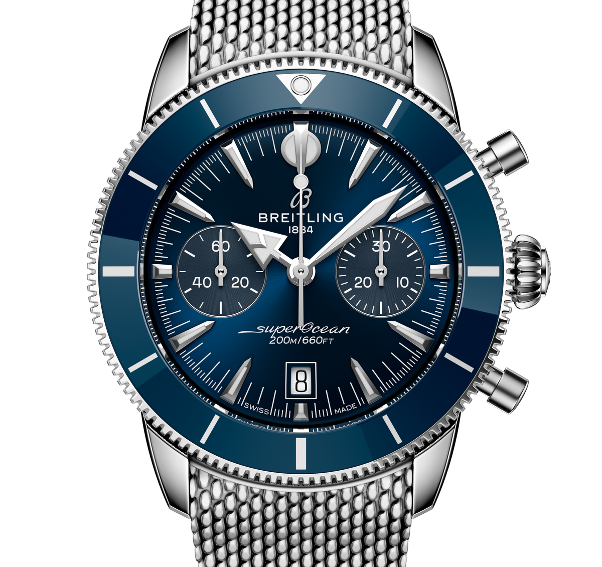 Breitling Superocean Heritage B01 Chronograph 42 Watch with Blue Dial