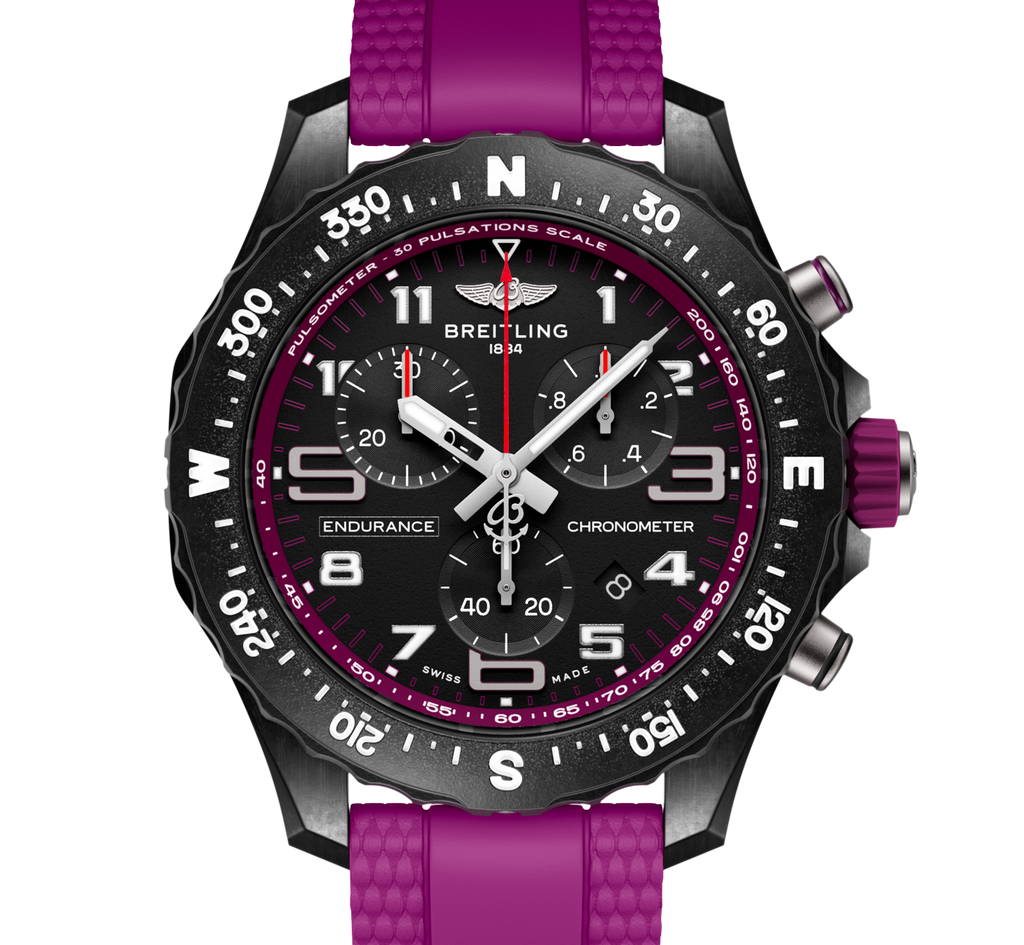 Breitling Endurance Pro 38 Watch with Purple Strap