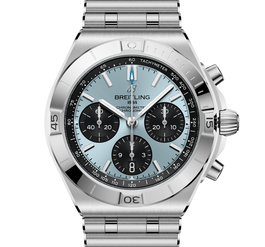 Breitling Chronomat B01 Chronograph 42 Watch with Ice Blue Panda Dial