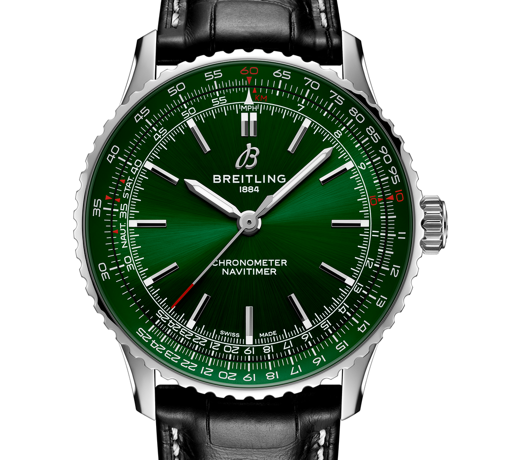 Breitling Navitimer Automatic 41 Watch with Black Leather Strap
