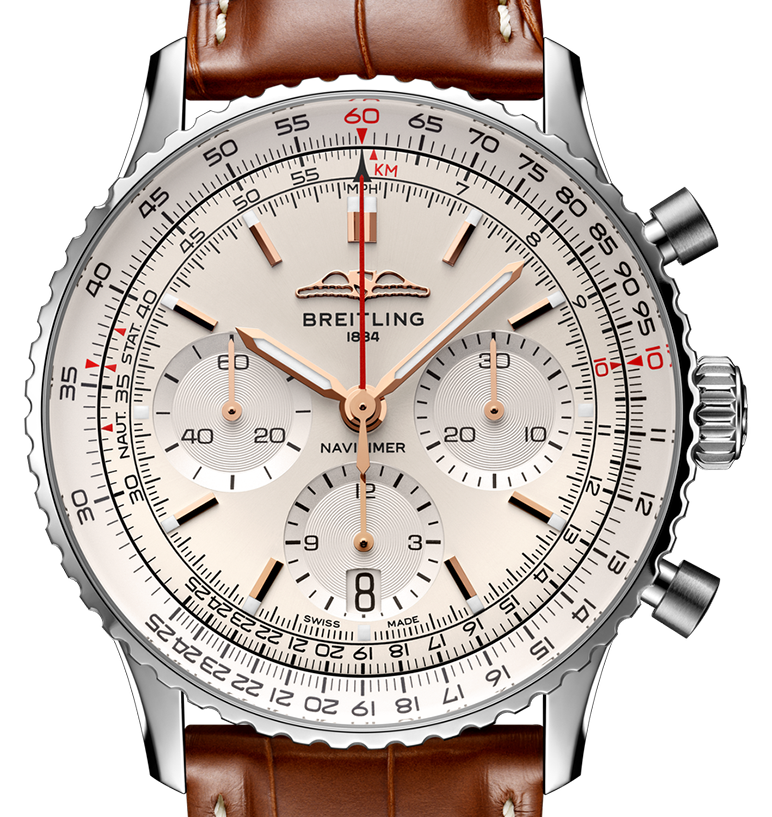 Breitling Navitimer B01 41mm Watch with Silver Dial