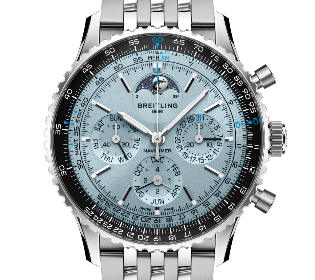 Breitling Navitimer B19 Chronograph 43 Perpetual Calendar Watch with Stainless Steel Bracelet