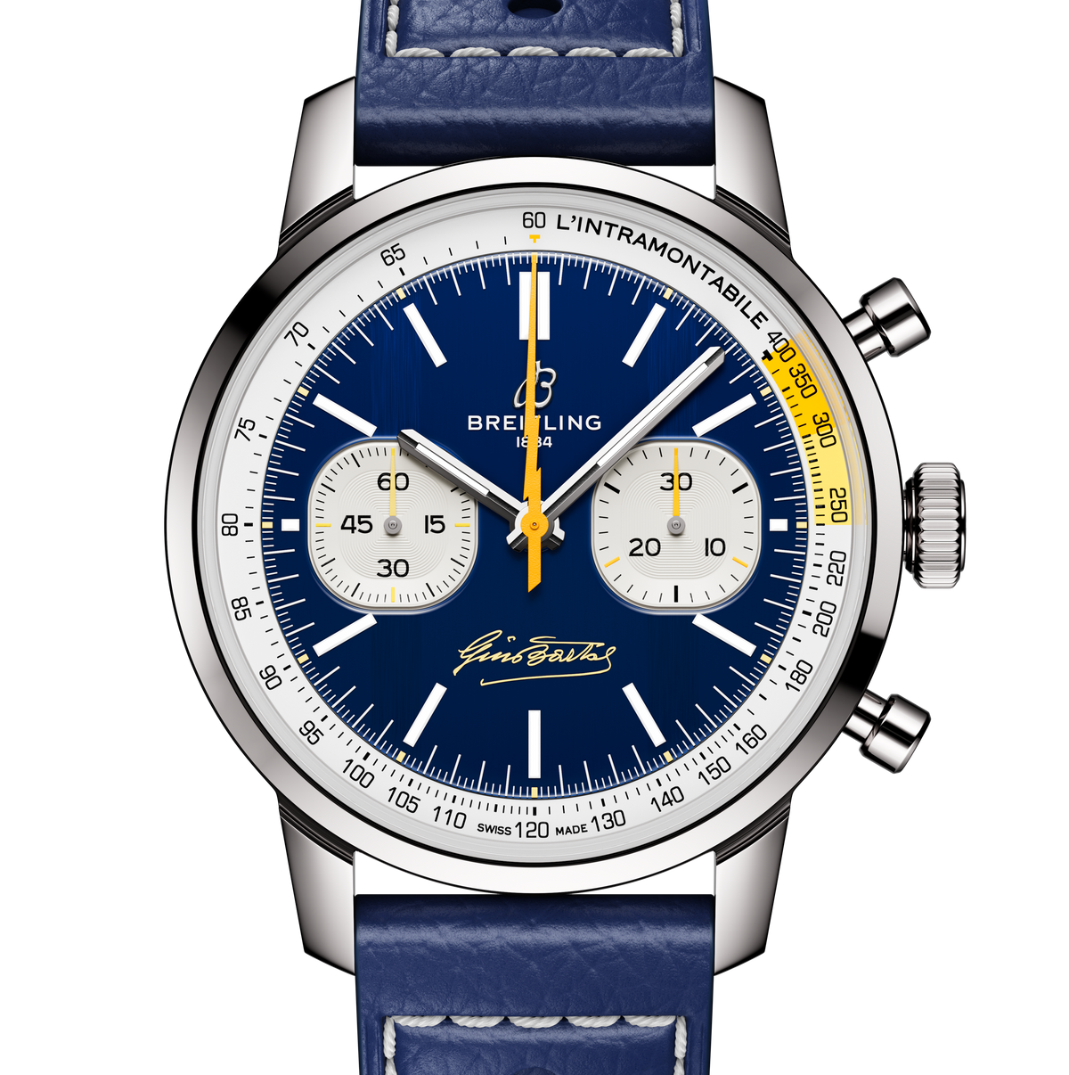 Breitling Top Time B01 Gino Bartali 41mm Watch with Blue Leather Strap