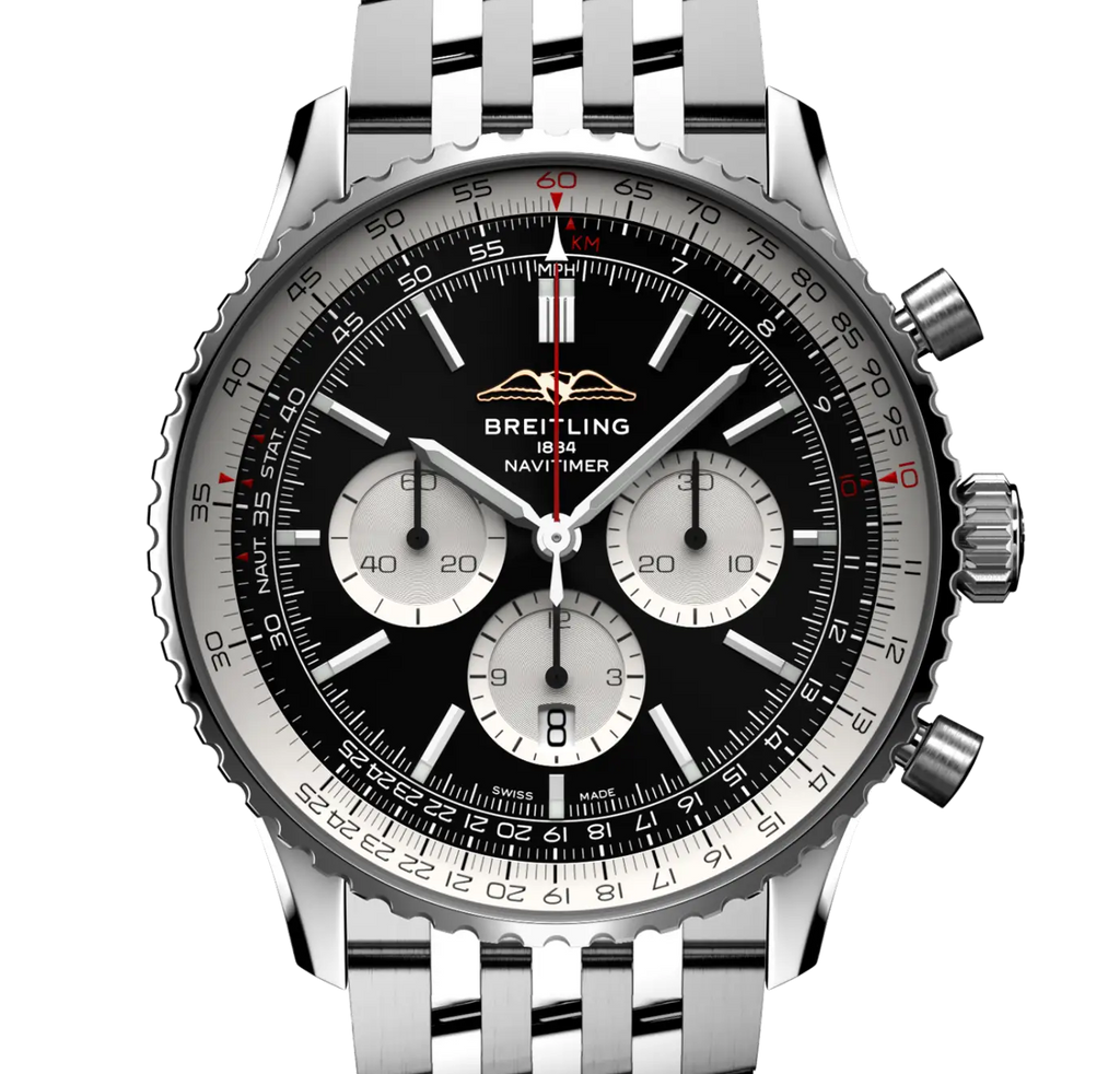 Breitling Navitimer B01 Chronograph 46 Watch with Black Dial